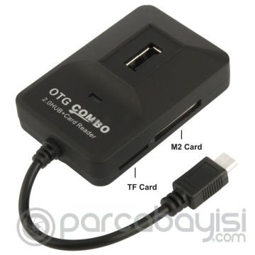 Ally 5in1 Micro Tf.Ms.Sd Usb Kart Okuyucu 3xusb Otg Port