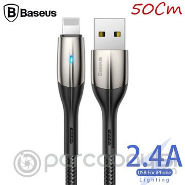 Baseus Horizontal İPhone 12,11, XS,XR,İP7,İP8 0.50CM 2.4A Hızlı Şarj Usb Kablosu