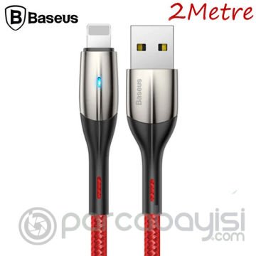 Baseus Horizontal İPhone 14-13-12 11,  2 Metre Uzun Şarj Usb Kablosu