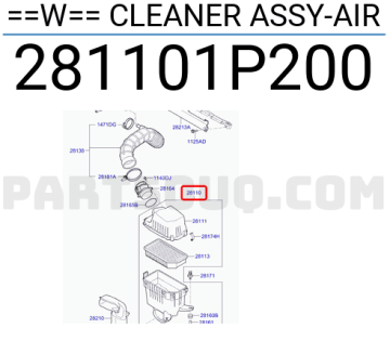 Kia Venga Hava Filtre Kutu Komple Orjinal | 281101P200