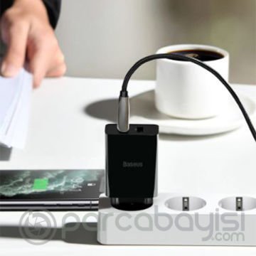 BASEUS Speed Mini Dual USB Çıkışlı 10.5W Hızlı Şarj Cihazı