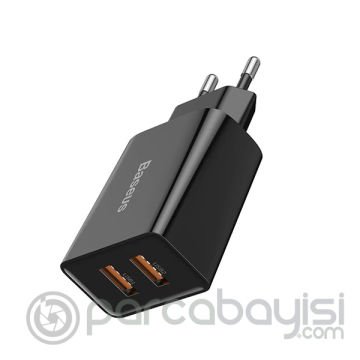 BASEUS Speed Mini Dual USB Çıkışlı 10.5W Hızlı Şarj Cihazı
