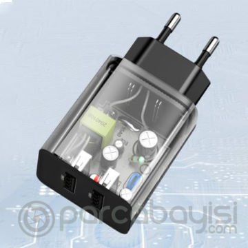 BASEUS Speed Mini Dual USB Çıkışlı 10.5W Hızlı Şarj Cihazı