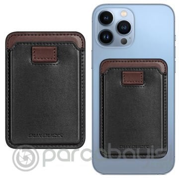 Dux Ducis İPhone 15-14-13-12ler için PU Deri Cüzdan Magsafe Kartlık Cüzdan Kılıf