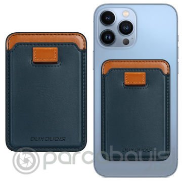 Dux Ducis İPhone 15-14-13-12ler için PU Deri Cüzdan Magsafe Kartlık Cüzdan Kılıf