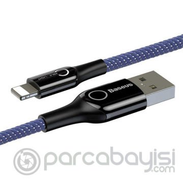 Baseus C Shaped Light Akıllı Şarj Kontrol Çipli Lightning Kablosu İP XS,XR