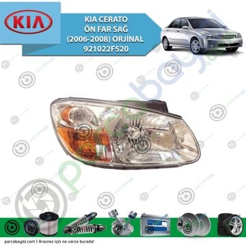 Kia Cerato Ön Far Sağ Orjinal | 921022F520