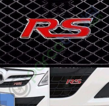 Rs Ön Panjur 3D Logo Metal Sticker Kırmızı