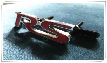 Rs Ön Panjur 3D Logo Metal Sticker Kırmızı
