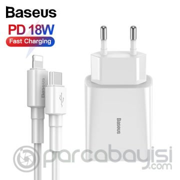 Baseus Speed Mini PD Tyep-C Quick 18W Hızlı Şarj+İPhone Şarj Kablosu