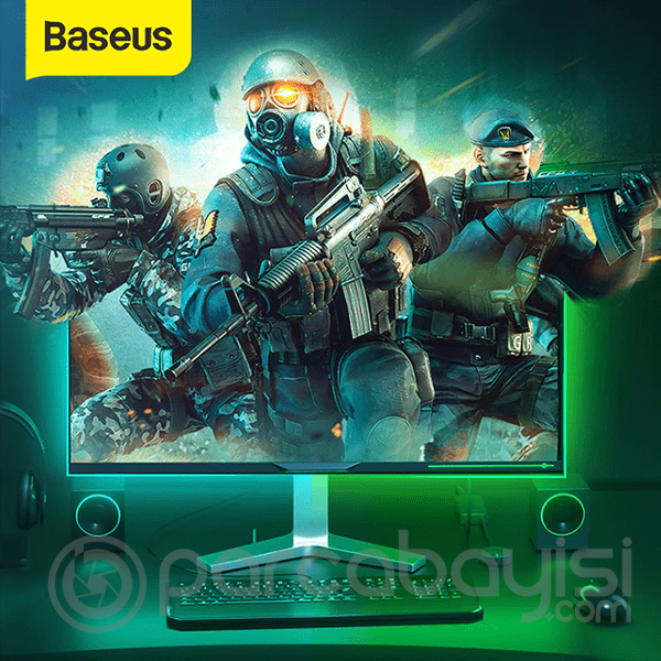 BASEUS Game Light RGB 5050 Esnek Oyuncu Pc LED Şerit Işık 5W1,5 m