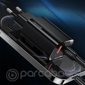 USAMS iPhone 20W QC3.0 + PD3.0  Hızlı Şarj Başlık US-CC121 T35