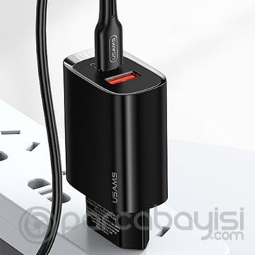 USAMS iPhone 20W QC3.0 + PD3.0  Hızlı Şarj Başlık US-CC121 T35