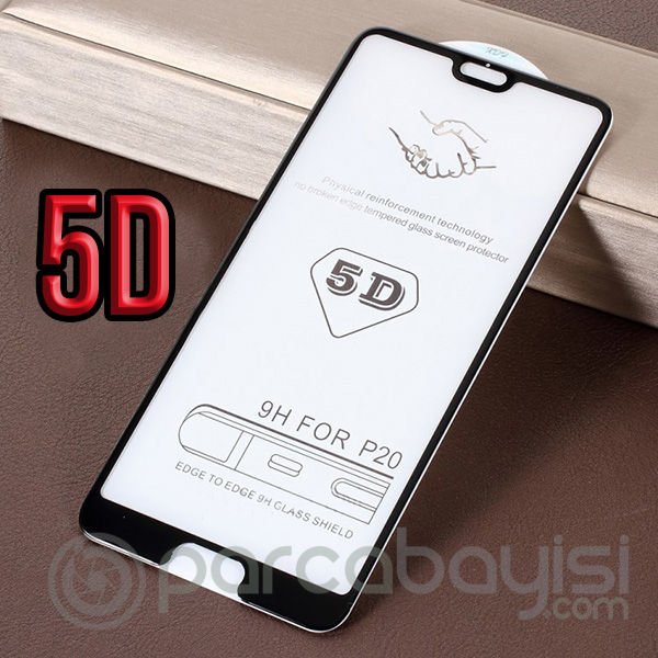 Huawei P20,5d Kavisli Full Kaplama Kırılmaz Cam Ekran Koruyucu