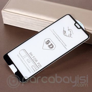 Huawei P20,5d Kavisli Full Kaplama Kırılmaz Cam Ekran Koruyucu