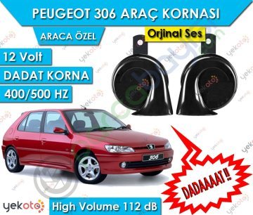 Peugeot 306 Araç Kornası 12V Dadat Korna 400/500 Hz 112 Db High Volume 2 Adet