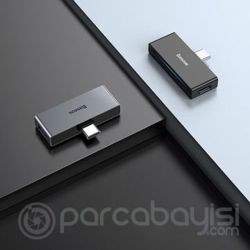 Baseus L57 Usb Type C 3.5mm Kulaklık Ve Şarj Dönüştürücü Başlık 18W PD