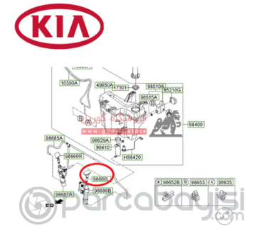 Kia Sorento Ön Cam Su Fiskiye Memesi Sol Orjinal | 984603E500