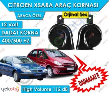 Citroen Xsara Araç Kornası 12V Dadat Korna 400/500 Hz 112 Db High Volume 2 Adet