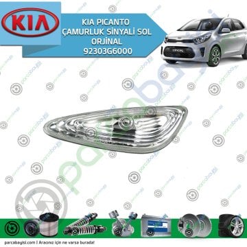 Kia Picanto Çamurluk Sinyali Sol Orjinal | 92303G6000