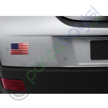 Amerika Bayrağı 3D Amblem Logo Orjinal Style