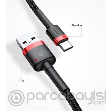 Baseus Cafule Usb Type C 3metre Halat Usb Kablosu