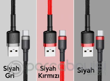 Baseus Cafule Usb Type C 3metre Halat Usb Kablosu