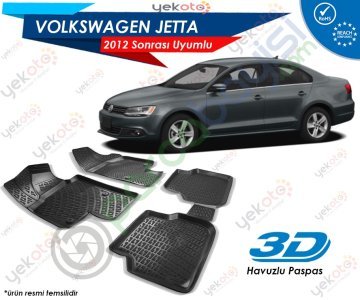 Volkswagen Jetta 2011 Sonrası Uyumlu Araca Özel 3D Havuzlu Paspas