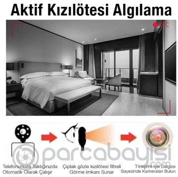 Ally Kamera Dedektörü - Lightning Giriş Kızılötesi Casus Kamera Bulucu