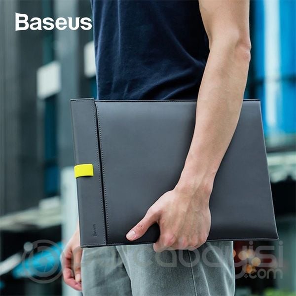 Baseus Lets go Çift Katmanlı Deri Kılıf Çanta 16 İnch Macbook Dell lenovo