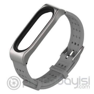 Mijobs Xiaomi Mi Band 4-3 Sport  Metal+Silikon Kayış Kordon