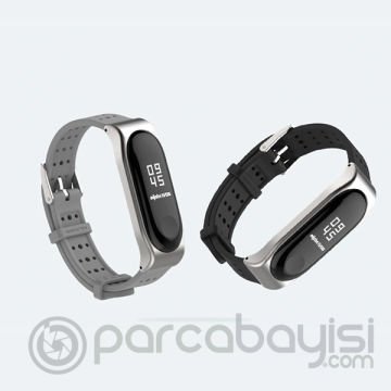 Mijobs Xiaomi Mi Band 4-3 Sport  Metal+Silikon Kayış Kordon