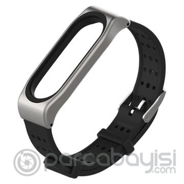 Mijobs Xiaomi Mi Band 4-3 Sport  Metal+Silikon Kayış Kordon