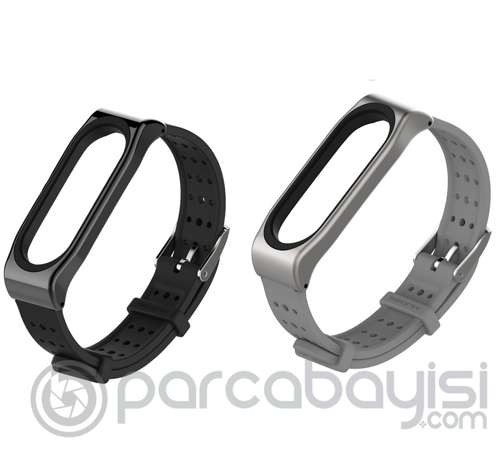 Mijobs Xiaomi Mi Band 4-3 Sport  Metal+Silikon Kayış Kordon