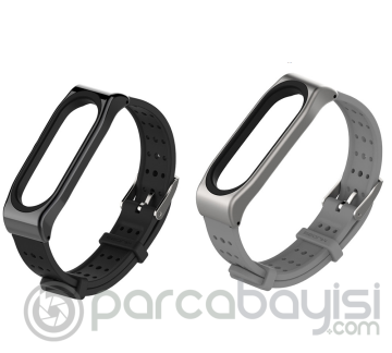 Mijobs Xiaomi Mi Band 4-3 Sport  Metal+Silikon Kayış Kordon