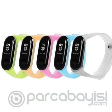 xiaomi Mi Band 3 Mi Band 4 Trasparan Silikon Kayış Kordon