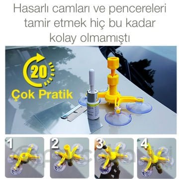 ALLY Araba-Araç Camı Çatlak Tamir Kiti