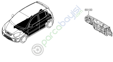 Kia Picanto Arka Panel Orjinal 2007-2011 | 6910007750