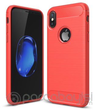 İphone X,XS Dark Ultra Koruma Karbon Fiber Silikon Kılıf