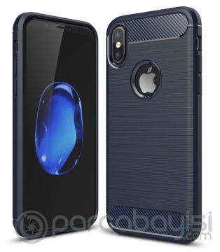 İphone X,XS Dark Ultra Koruma Karbon Fiber Silikon Kılıf