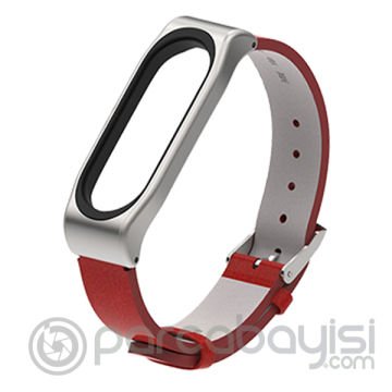 Mijobs Xiaomi Mi Band 4-3 Pu Deri Kayış Kordon