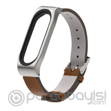 Mijobs Xiaomi Mi Band 4-3 Pu Deri Kayış Kordon
