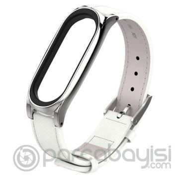 Mijobs Xiaomi Mi Band 4-3 Hakiki Deri Kayış Kordon
