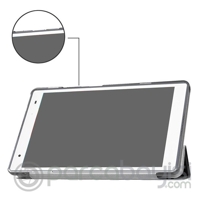 Lenovo Tab 4 8 Plus  (tb-8704 Standlı Mıknatıslı Ultra İnce Deri Kılıf