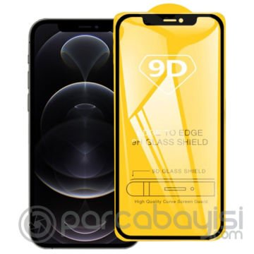 ALLY İPhone 12-12 Pro 6.1 9D Full Glue Tempered Cam Ekran Koruyucu