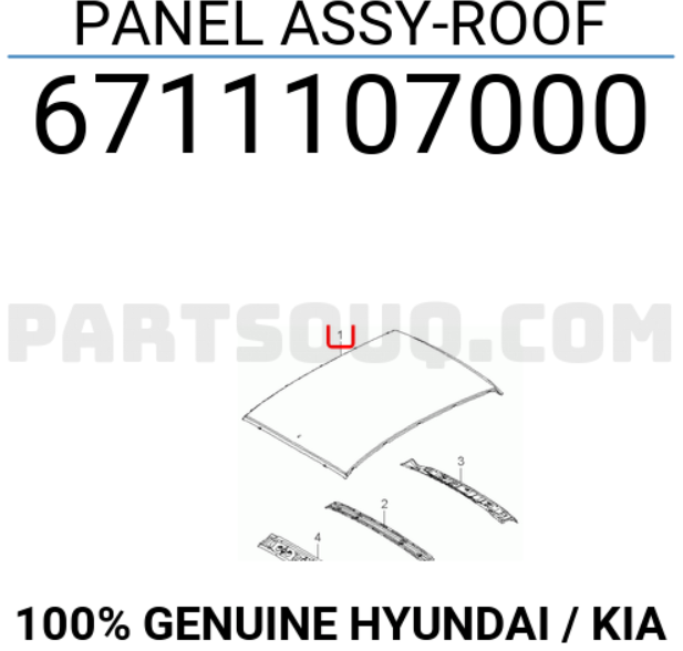 Kia Picanto Tavan Sacı Orjinal | 6711107000-SJ