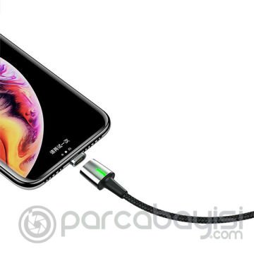 Baseus Zinc Magnetic Usb Kablo Şarj İPhone 7-8-XS-XR Başlık 2Metre 1.5A