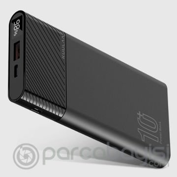 KUULAA 10000mAh USB+PD Hızlı ŞARJ Çıkışlı Power Bank Digital Display