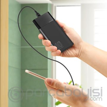KUULAA 10000mAh USB+PD Hızlı ŞARJ Çıkışlı Power Bank Digital Display