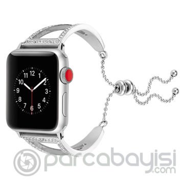 Ally Apple Watch 7-8 41mm 6-5-4 40mm Elmas İşlemeli Bileklik Kordon 3-2-1 38mm
